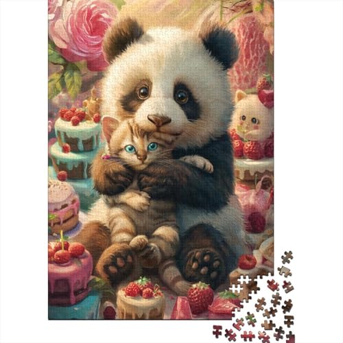 Panda and Kitten Puzzle 300 Teile Für Erwachsene Puzzles Brain Challenge Spielen Character Puzzles Spiel Puzzle Für Erwachsene Und Kinder Ab 14 Jahren 300pcs (40x28cm) von GAOYUCHUN