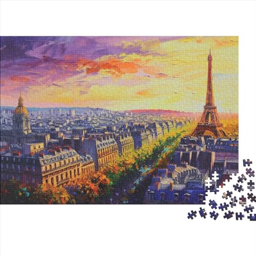 Paris City 500 Teile Puzzle Für Erwachsene Impossible Puzzle Puzzle Für Erwachsene Und Kinder Ab 14 Jahren 500pcs (52x38cm) von GAOYUCHUN