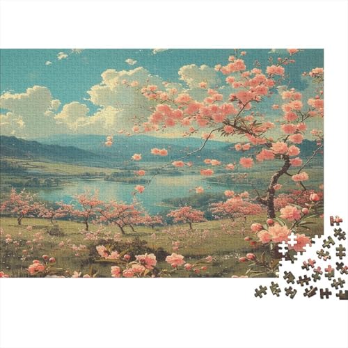 Peach Blossoms Puzzle 1000 Teile Für Erwachsene Puzzles Geschenke Für Frauen Für Erwachsene Und Kinder Ab 12 Jahren 1000pcs (75x50cm) von GAOYUCHUN