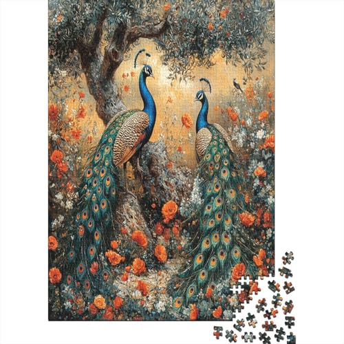 Peacock 1000 Teile Puzzles Lernspiel Spielzeug Geschenk Puzzle 1000 Teile Puzzles Heim Dekoration Stressabbau-Spielzeug Für Erwachsene Und Kinder Ab 12 Jahren 1000pcs (75x50cm) von GAOYUCHUN