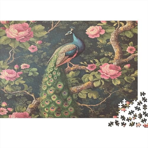 Peacock Puzzle für Erwachsene Puzzle mit 1000 Teilen Puzzle für Erwachsene Puzzle 1000 Teile anspruchsvolles Puzzlespiel 1000 Teile (75 x 50 cm) von GAOYUCHUN