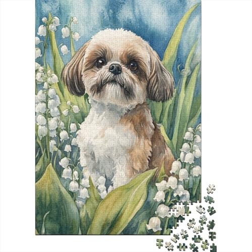 Pekingese Puzzle 1000 Teile Lernspiel Spielzeug Geschenk Holzpuzzle Erwachsene Abbauen Familien Für Erwachsene Und Kinder 1000pcs (75x50cm) von GAOYUCHUN