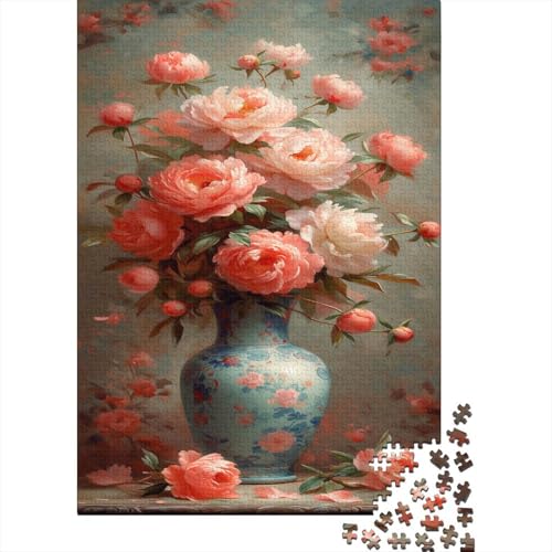 Peony Flowers 1000 Stück Puzzles Für Erwachsene Teenager Lernspiel Spielzeug Geschenk Für Erwachsene Und Kinder Ab 12 Jahren 1000pcs (75x50cm) von GAOYUCHUN