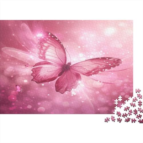 Pink Butterfly 1000 Teile Puzzle Für Erwachsene Geschenke Für Frauen Puzzle Für Erwachsene Und Kinder Ab 14 Jahren 1000pcs (75x50cm) von GAOYUCHUN