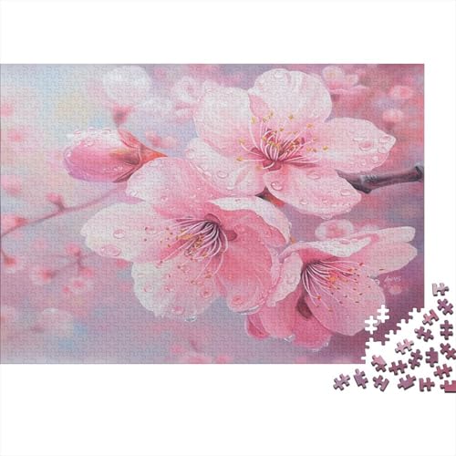 Pink Cherry Blossoms Puzzle 500 Teile Für Erwachsene Puzzles Puzzlespiele Für Die Ganze Familie Puzzle Für Erwachsene Und Kinder Ab 14 Jahren 500pcs (52x38cm) von GAOYUCHUN