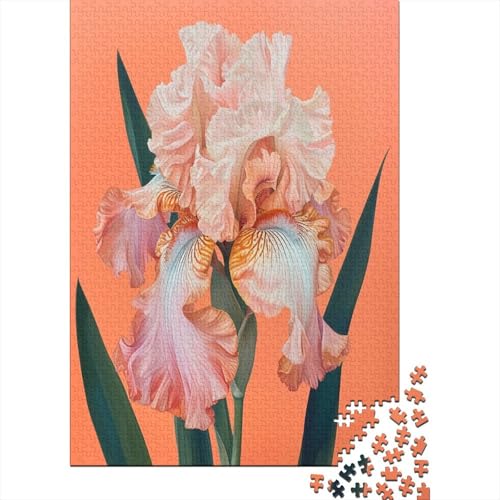 Pink Iris 500-teiliges Puzzle Für Erwachsene Kinder Lernspiel Spielzeug Geschenk Puzzle Für Erwachsene Und Kinder Ab 14 Jahren 500pcs (52x38cm) von GAOYUCHUN