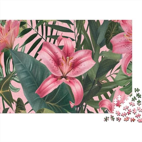 Pink Lily 1000 Teile Puzzle Für Erwachsene Lernspiel Spielzeug Geschenk Puzzle Für Erwachsene Und Kinder Ab 14 Jahren 1000pcs (75x50cm) von GAOYUCHUN