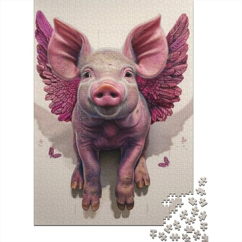 Pink Pigs Puzzle 300 Teile Für Erwachsene Puzzles Geschenke Für Männer Puzzle Für Erwachsene Und Kinder Ab 14 Jahren 300pcs (40x28cm) von GAOYUCHUN