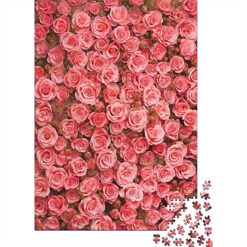Pink Roses 300 Teile Puzzle Für Erwachsene Geschicklichkeitsspiel Für Die Ganze Familie Für Erwachsene Und Kinder Ab 12 Jahren 300pcs (40x28cm) von GAOYUCHUN