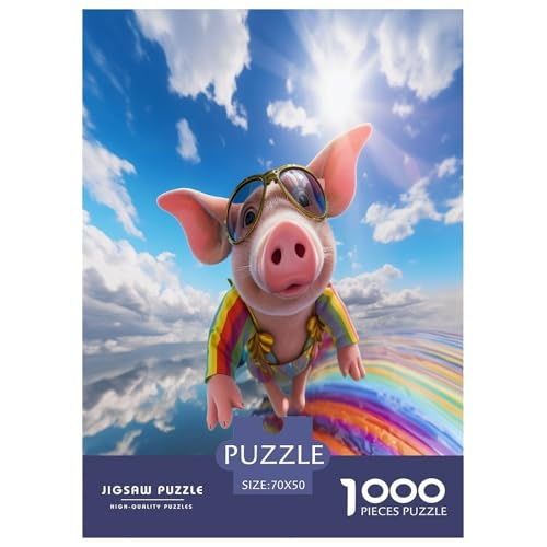 Pink Schweins Puzzle 1000-teilige Schwer Puzzle Spielzeug Lernspiel Impossible Herausforderungsspielzeug Für Erwachsene Und Kinder Ab 12 Jahren 70x50cm/1000pcs Pink Schweins Puzzle 1000-teilige Schwer Puzzle Spielzeug Lernspiel Impossible Herausforderungsspielzeug Für Erwachsene Und Kinder Ab 12 Jahren 70x50cm/1000pcs von GAOYUCHUN