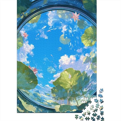 Pond Under Clear Sky Puzzle 1000 Teile Geschenkideen Holzpuzzle Erwachsene UnregelmaBige Einzigartige Für Erwachsene Und Kinder Ab 12 Jahren 1000pcs (75x50cm) von GAOYUCHUN