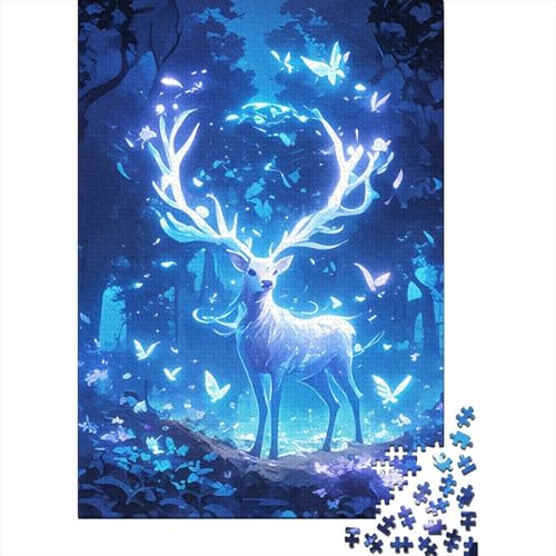 Psychedelic Deer 1000 Teile Puzzles Lernspiel Spielzeug Geschenk Puzzle 1000 Teile Puzzles Heim Dekoration Stressabbau-Spielzeug Für Erwachsene Und Kinder Ab 12 Jahren 1000pcs (75x50cm) von GAOYUCHUN