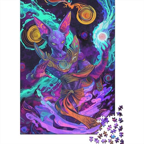 Psychedelic Dog 500 Teile Puzzle Für Erwachsene Lernspiel Spielzeug Geschenk Für Erwachsene Und Kinder Ab 12 Jahren 500pcs (52x38cm) von GAOYUCHUN