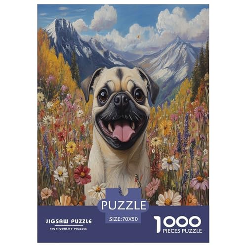 Pug Puzzle 1000 Teile Schwer Puzzle Spielzeug Lernspiel Impossible Herausforderung Spielzeug Für Erwachsene Kinder 70x50cm/1000pcs Pug Puzzle 1000 Teile Schwer Puzzle Spielzeug Lernspiel Impossible Herausforderung Spielzeug Für Erwachsene Kinder 70x50cm/1000pcs von GAOYUCHUN