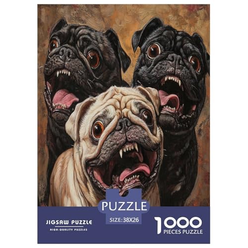 Pug Puzzle 1000-teilige Schwer Puzzle Spielzeug Pädagogisches Spiel Impossible Herausforderung Spielzeug Für Erwachsene Kinder 38x26cm/1000pcs Pug Puzzle 1000-teilige Schwer Puzzle Spielzeug Pädagogisches Spiel Impossible Herausforderung Spielzeug Für Erwachsene Kinder 38x26cm/1000pcs von GAOYUCHUN