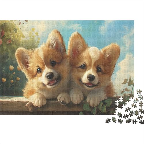 Puppy Lovers 300-teiliges Puzzle Für Erwachsene Kinder Geschicklichkeitsspiel Für Die Ganze Familie Für Erwachsene Und Kinder Ab 12 Jahren 300pcs (40x28cm) von GAOYUCHUN