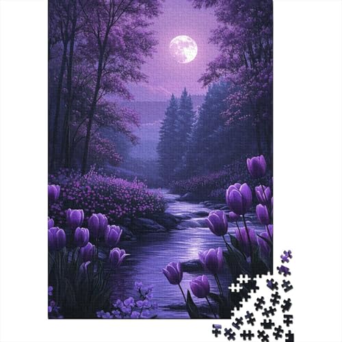 Purple Geranium 1000 Teile Puzzles Lernspiel Spielzeug Geschenk Puzzle 1000 Teile Puzzles Heim Dekoration Stressabbau-Spielzeug Für Erwachsene Und Kinder Ab 12 Jahren 1000pcs (75x50cm) von GAOYUCHUN