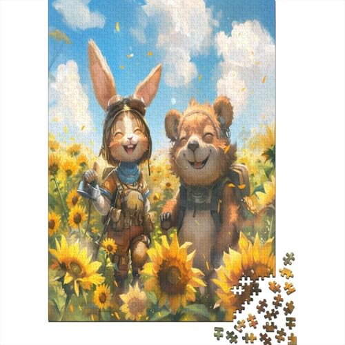 Rabbit and Bear 300 Teile Puzzle Für Erwachsene Geschicklichkeitsspiel Für Die Ganze Familie Für Erwachsene Und Kinder Ab 12 Jahren 300pcs (40x28cm) von GAOYUCHUN
