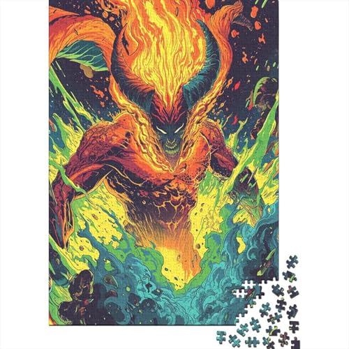 Rage Devil Puzzle 300 Teile Für Erwachsene Puzzles Geschicklichkeitsspiel Für Die Ganze Familie Für Erwachsene Und Kinder Ab 12 Jahren 300pcs (40x28cm) von GAOYUCHUN