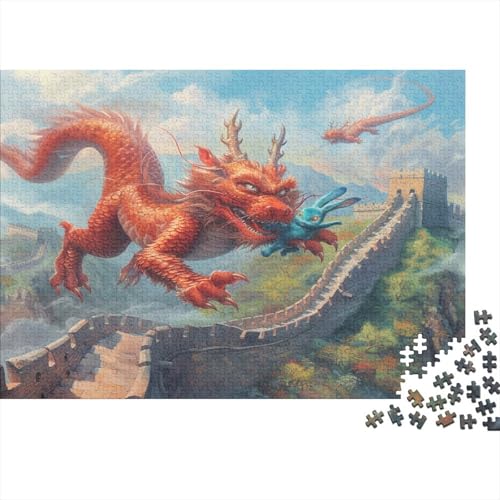 Red Dragon Puzzle 500 Teile für Erwachsene Egalus Für Liebe Und Freund Puzzle Für Familienspiel Familie Oder Kinder Puzzle 500 Teile (52 x 38 cm) von GAOYUCHUN