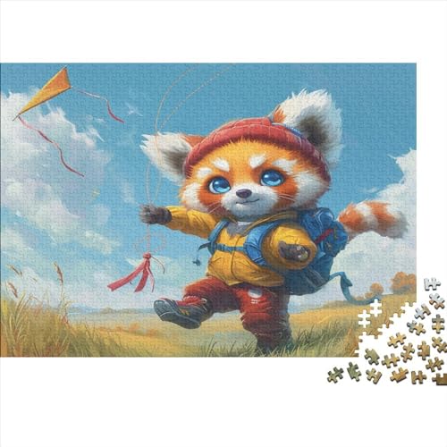 Red Panda Puzzle 1000 Teile Für Erwachsene Home Decoration Einfache Klassische Puzzles Erwachsene Kinder 1000 Teile (75 x 50 cm) von GAOYUCHUN