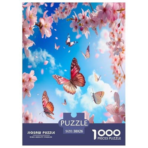 Rosa Schmetterling Puzzle 1000-teilige Schwer Puzzle Spielzeug Pädagogisches Spiel Impossible Herausforderungsspielzeug Für Erwachsene Kinder 38x26cm/1000pcs Rosa Schmetterling Puzzle 1000-teilige Schwer Puzzle Spielzeug Pädagogisches Spiel Impossible Herausforderungsspielzeug Für Erwachsene Kinder 38x26cm/1000pcs von GAOYUCHUN