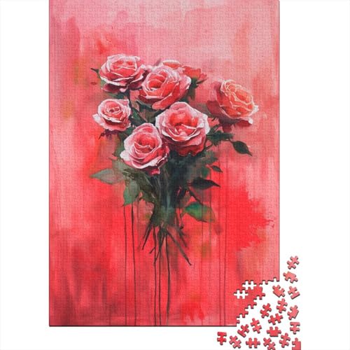 Rose Puzzle 300 Teile Für Erwachsene Puzzles Geschenke Für Frauen Für Erwachsene Und Kinder Ab 12 Jahren 300pcs (40x28cm) von GAOYUCHUN