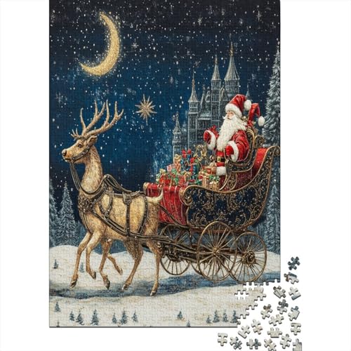 Santa Claus 1000 Teile Puzzles Lernspiel Spielzeug Geschenk Puzzle 1000 Teile Puzzles Heim Dekoration Stressabbau-Spielzeug Für Erwachsene Und Kinder Ab 12 Jahren 1000pcs (75x50cm) von GAOYUCHUN