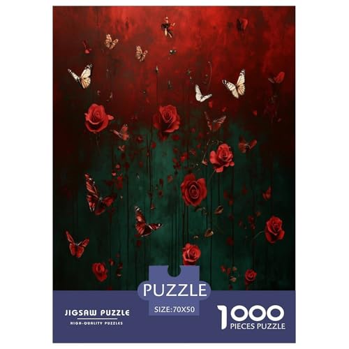 Schmetterling and Rose Puzzles 1000 Teile Schwer Puzzle Spielzeug Lernspiel Impossible Herausforderung Spielzeug Für Erwachsene Und Kinder Ab 14 Jahren 70x50cm/1000pcs Schmetterling and Rose Puzzles 1000 Teile Schwer Puzzle Spielzeug Lernspiel Impossible Herausforderung Spielzeug Für Erwachsene Und Kinder Ab 14 Jahren 70x50cm/1000pcs von GAOYUCHUN