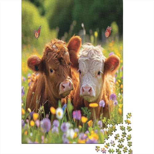 Scottish Highland Cows Puzzle 1000 Teile Für Erwachsene Puzzles Puzzlespiele Für Die Ganze Familie Puzzle Für Erwachsene Und Kinder Ab 14 Jahren 1000pcs (75x50cm) von GAOYUCHUN