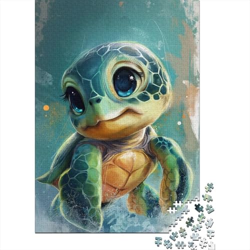 Sea Turtle 300 Teile Puzzle Für Erwachsene Geschicklichkeitsspiel Für Die Ganze Familie Für Erwachsene Und Kinder Ab 12 Jahren 300pcs (40x28cm) von GAOYUCHUN