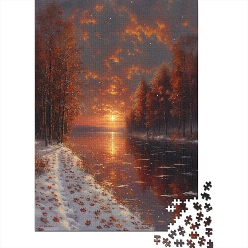 Serene Landscape Puzzle 500 Teile Für Erwachsene Puzzles Geschicklichkeitsspiel Für Die Ganze Familie Für Erwachsene Und Kinder Ab 12 Jahren 500pcs (52x38cm) von GAOYUCHUN