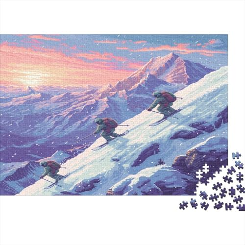 Soldiers Doing Ski 500 Teile Puzzle Für Erwachsene Brain Challenge Spielen Character Puzzles Spiel Puzzle Für Erwachsene Und Kinder Ab 14 Jahren 500pcs (52x38cm) von GAOYUCHUN