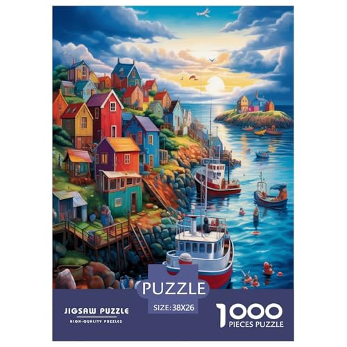 Sonnenuntergang über dem Hafen Puzzles 1000 Teile Schwer Puzzle Spielzeug Lernspiel Impossible Herausforderung Spielzeug Für Erwachsene Und Kinder in Bewährter 38x26cm/1000pcs Sonnenuntergang über dem Hafen Puzzles 1000 Teile Schwer Puzzle Spielzeug Lernspiel Impossible Herausforderung Spielzeug Für Erwachsene Und Kinder in Bewährter 38x26cm/1000pcs von GAOYUCHUN