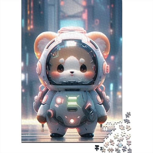 Space Panda 1000-teiliges Puzzle Lernspiel Spielzeug Geschenk Puzzle 1000 Teile Holzpuzzles Heim Dekoration Erwachsene Und Kinder Ab 14 Jahren 1000pcs (75x50cm) von GAOYUCHUN