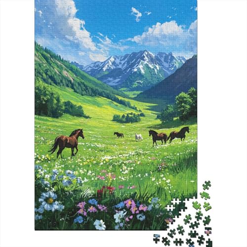 Spring Scene Puzzle 1000 Teile Erwachsene Lernspiel Spielzeug Geschenk Holzpuzzle Erwachsene Für Erwachsene Und Kinder 1000pcs (75x50cm) von GAOYUCHUN