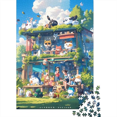 Springtime Houses Puzzle 1000 Teile Erwachsene Lernspiel Spielzeug Geschenk Holzpuzzles Herausforderung Für Erwachsene Und Kinder Ab 12 Jahren 1000pcs (75x50cm) von GAOYUCHUN