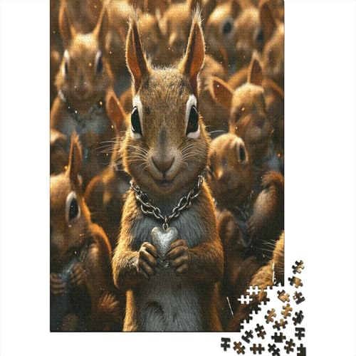 Squirrels Puzzle 300 Teile Für Erwachsene Puzzles Geschicklichkeitsspiel Für Die Ganze Familie Für Erwachsene Und Kinder Ab 12 Jahren 300pcs (40x28cm) von GAOYUCHUN