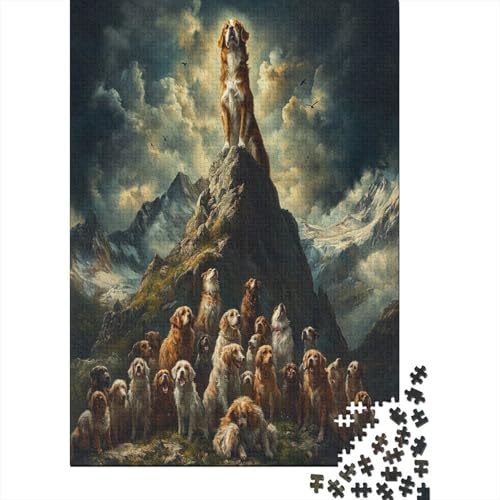 St. Bernard 1000-teiliges Puzzle Lernspiel Spielzeug Geschenk Puzzle 1000 Teile Holzpuzzle Erwachsene Schwieriges Für Erwachsene Und Kinder Ab 12 Jahren 1000pcs (75x50cm) von GAOYUCHUN