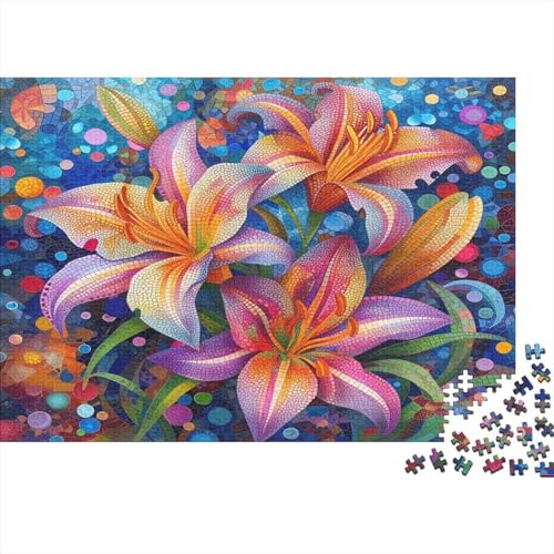 Stargazer Flowers 500 Teile Puzzle Für Erwachsene Impossible Puzzle Puzzle Für Erwachsene Und Kinder Ab 14 Jahren 500pcs (52x38cm) von GAOYUCHUN