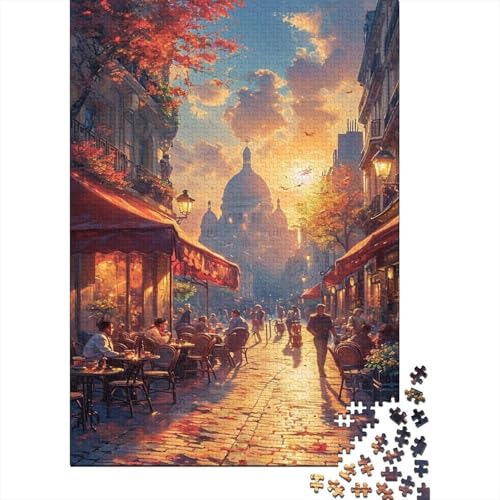 Streets of France Puzzle 1000 Teile für Erwachsene Egalus Für Liebe Und Freund Unmögliches Puzzle Buntes Puzzle Erwachsene Kinder 1000 Stück (75 x 50 cm) von GAOYUCHUN