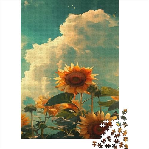 Sunflowers Puzzle 300 Teile Für Erwachsene Puzzles Geschenke Für Männer Für Erwachsene Und Kinder Ab 12 Jahren 300pcs (40x28cm) von GAOYUCHUN