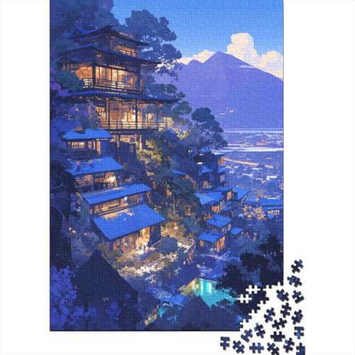 Sunset Village Puzzle 1000 Teile Erwachsene Lernspiel Spielzeug Geschenk Holzpuzzle Erwachsene Für Erwachsene Und Kinder 1000pcs (75x50cm) von GAOYUCHUN