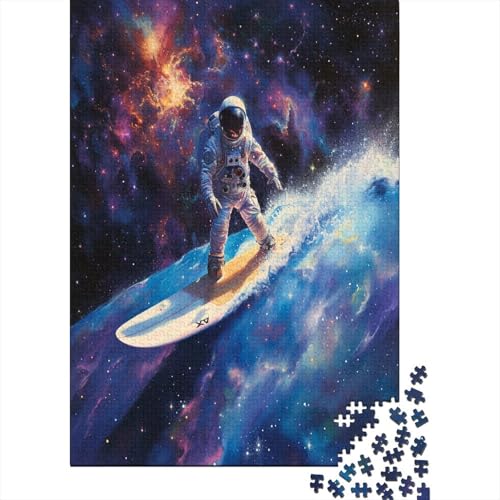 Surf Bord Fioding in Space Puzzle 300 Teile Für Erwachsene Puzzles Geschenke Für Frauen Für Erwachsene Und Kinder Ab 12 Jahren 300pcs (40x28cm) von GAOYUCHUN