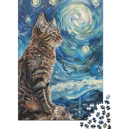 Tabby Cat 1000-teiliges Puzzle Für Erwachsene Kinder Lernspiel Spielzeug Geschenk Puzzle Für Erwachsene Und Kinder Ab 14 Jahren 1000pcs (75x50cm) von GAOYUCHUN