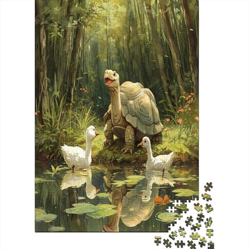 Talkative Tortoise 300-teiliges Puzzle Für Erwachsene Kinder Geschicklichkeitsspiel Für Die Ganze Familie Für Erwachsene Und Kinder Ab 12 Jahren 300pcs (40x28cm) von GAOYUCHUN