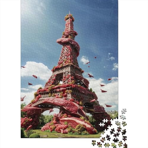 The Eiffel Tower 1000 Jigsaw Puzzle Firmenfeier Einfaches klassisches Puzzle Familie oder Kinder Puzzle 1000 Teile (75 x 50 cm) von GAOYUCHUN