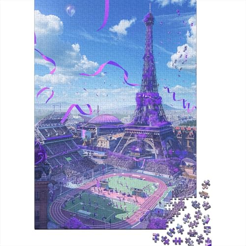 The Eiffel Tower 500 Teile Puzzle Für Erwachsene Geschenke Für Frauen Puzzle Für Erwachsene Und Kinder Ab 14 Jahren 500pcs (52x38cm) von GAOYUCHUN