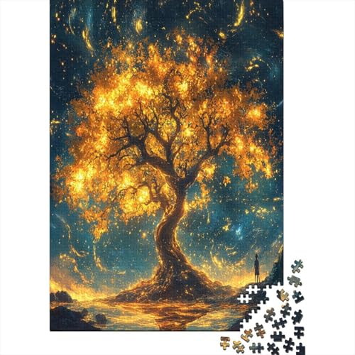 The Glowing Tree of Life 1000-teiliges Puzzle Lernspiel Spielzeug Geschenk Puzzle 1000 Teile Puzzles Heim Dekoration Für Erwachsene Und Kinder Ab 12 Jahren 300pcs (40x28cm) von GAOYUCHUN