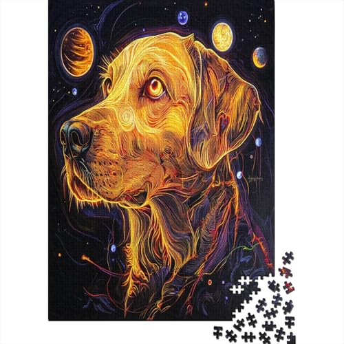 The Labrador Retriever 1000 Teile Puzzles Lernspiel Spielzeug Geschenk Puzzle 1000 Teile Puzzles Heim Dekoration Stressabbau-Spielzeug Für Erwachsene Und Kinder Ab 12 Jahren 1000pcs (75x50cm) von GAOYUCHUN